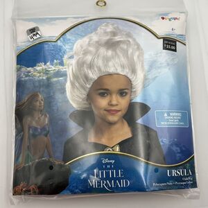 Disney The Little Mermaid Ursula Child Wig Kids Costume Accessory White New